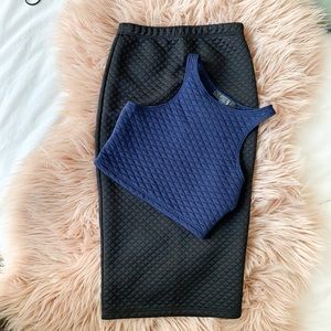 snap | 2 piece crop and pencil skirt